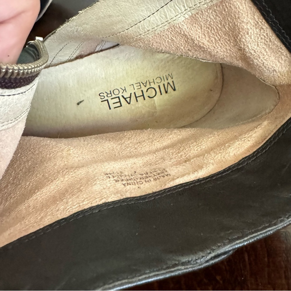 Michael Kors Black‎ Leather Heeled Ankle Boots Booties Career City Size 10M - Picture 12 of 13